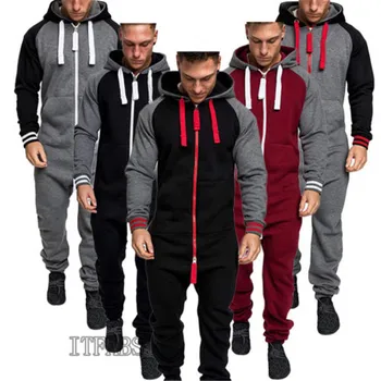 

Men's One Piece Romper Long Sleeve Street Casual Cargo Trouser Jumpsuit Overalls