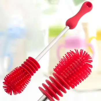 

2019 New For Washing Cleaning Rotary Handle Long Handle Scrubbing Feeding-bottle Brush