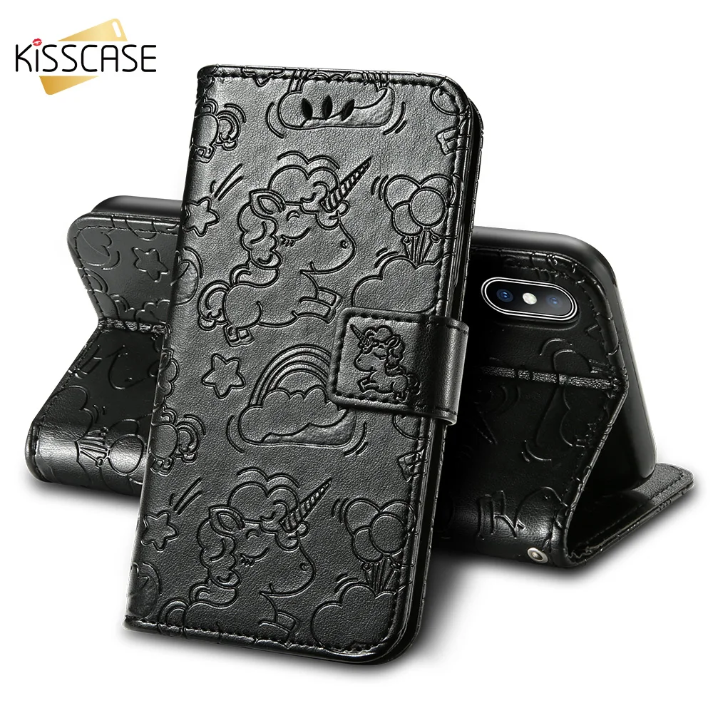 

KISSCASE Unicorn Pattern Case For Nokia 1 2 7 Plus 8 Cute Leather Flip Wallet Cover For Nokia 6 2018 Kickstand Card Slots
