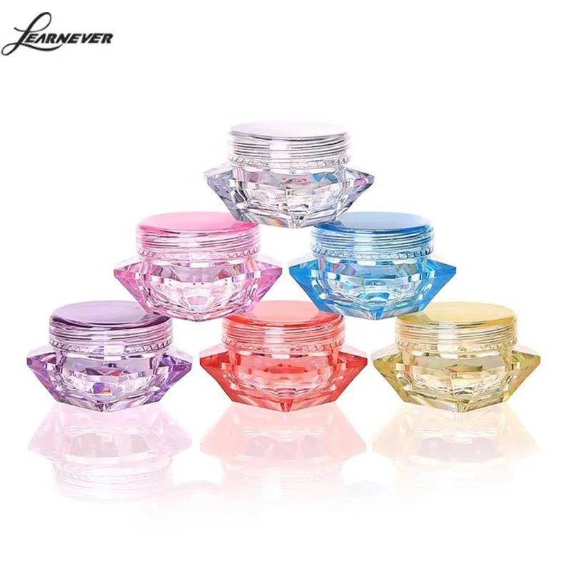 

5pcs Plastic Empty Makeup Jar Pot 3/5g Refillable Cosmetic Packing Bottle Pot Travel Face Cream Lotion Cosmetic Sample Container