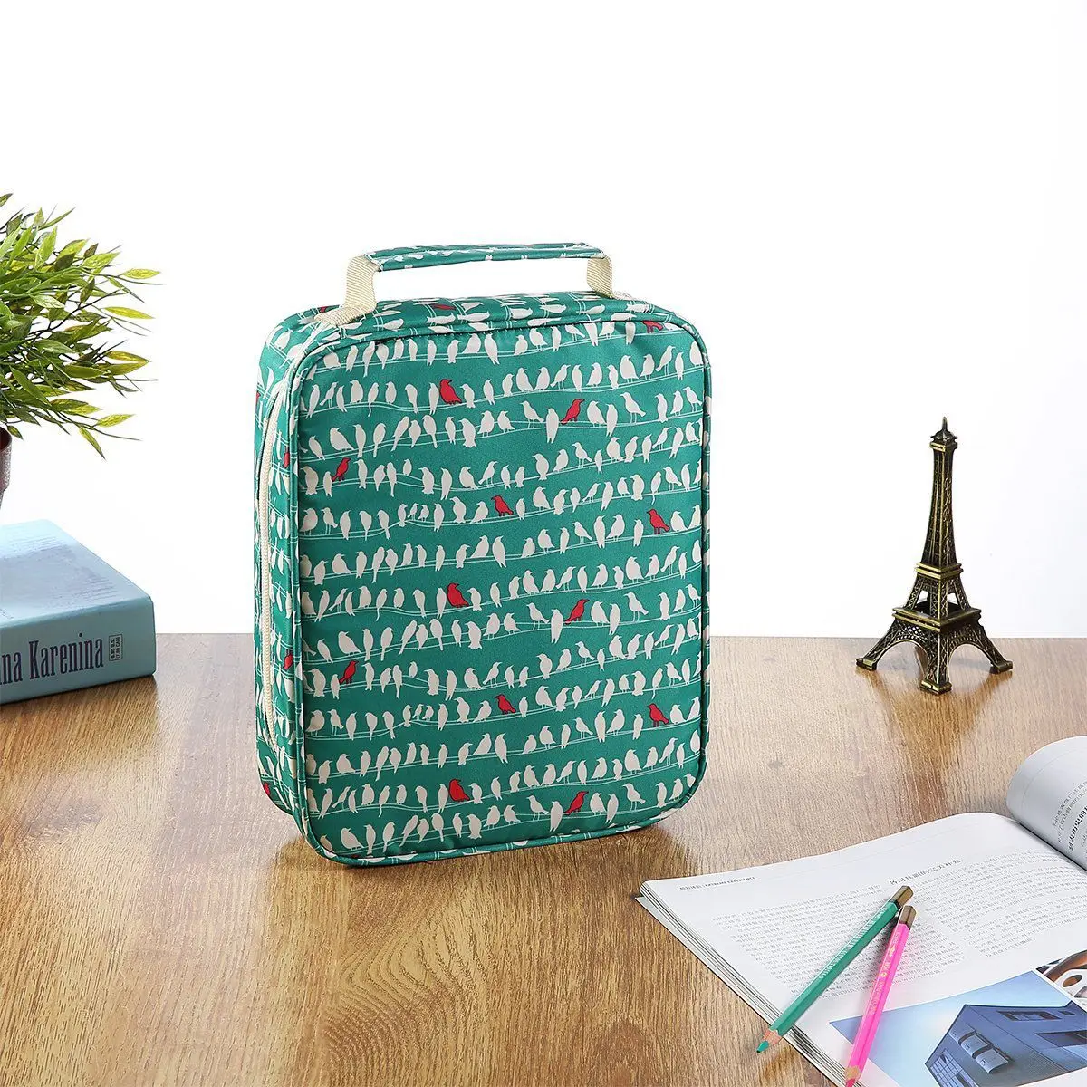 Online 150 Slots Colored Pencils Universal Pencil Bag Pen Case School Stationery Pencil Case Drawing Painting Storage Pouch Pencil Box