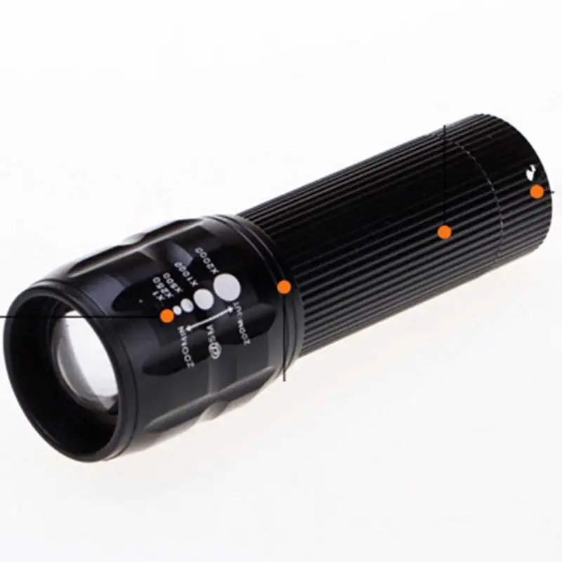 

Nostalgic Multifunctional Zoom Flashlight Three Level Telescopic Focus LED Hard Light Aluminum Alloy Flashlight Without Battery