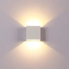 6w Lampada Led Aluminium Wall Light Rail Project Square Led