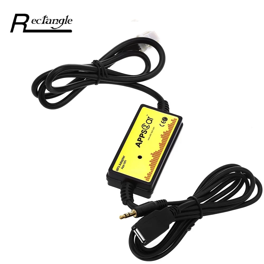 Прямоугольник Car Audio Интерфейс адаптер для toyota lexus Scion MP3 AUX CD SD USB переходник Кабель