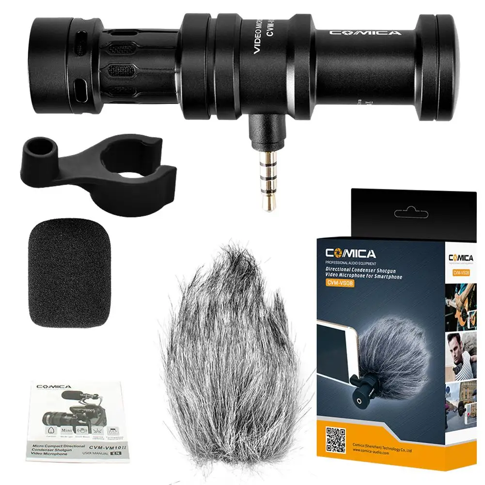 

CVM-VS08 Mobile Phone Directional Cardioid Microphone Shotgun Condenser Mobile Phone Microphone
