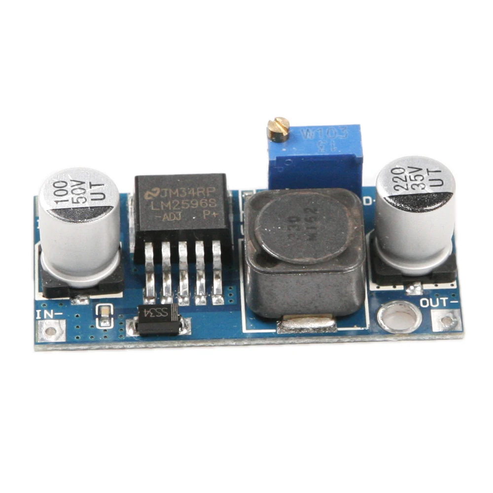 

1/2/5/10pcs Non-isolation buck 3V-40V 1.3V-35V 4x2x1cm Step Down Module LM2596 Adjustable Voltage Regulator Hot Sale