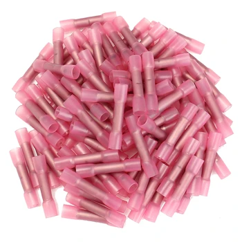 

100Pcs Insulated Heat Shrink Butt Splice Terminal Cable Wire Connector 22-18AWG