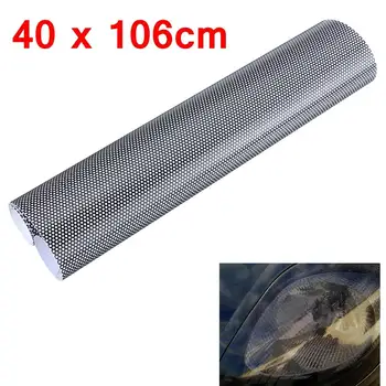 

106x40cm Fly Eye Tint Perforated Mesh Film Car Window Car wrap film sticker Motorcycle Scooter Decal Headlight Rear Lamp Sticker