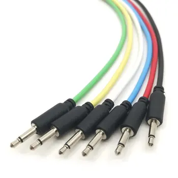 

Mono Modular Cables - Black Jack TS 3.5mm 1/8 inch - Patch Synth Synthesizer Eurorack - 6 Pack