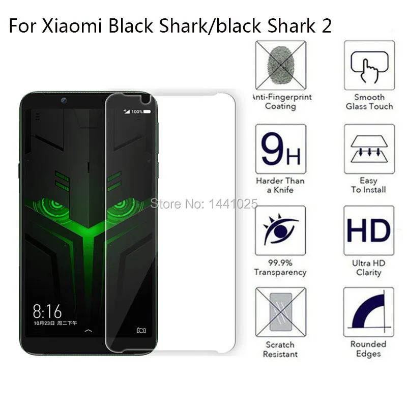 Защитная пленка из закаленного стекла для Xiaomi Black Shark класса 9H 2.5D xiomi 2 | Мобильные