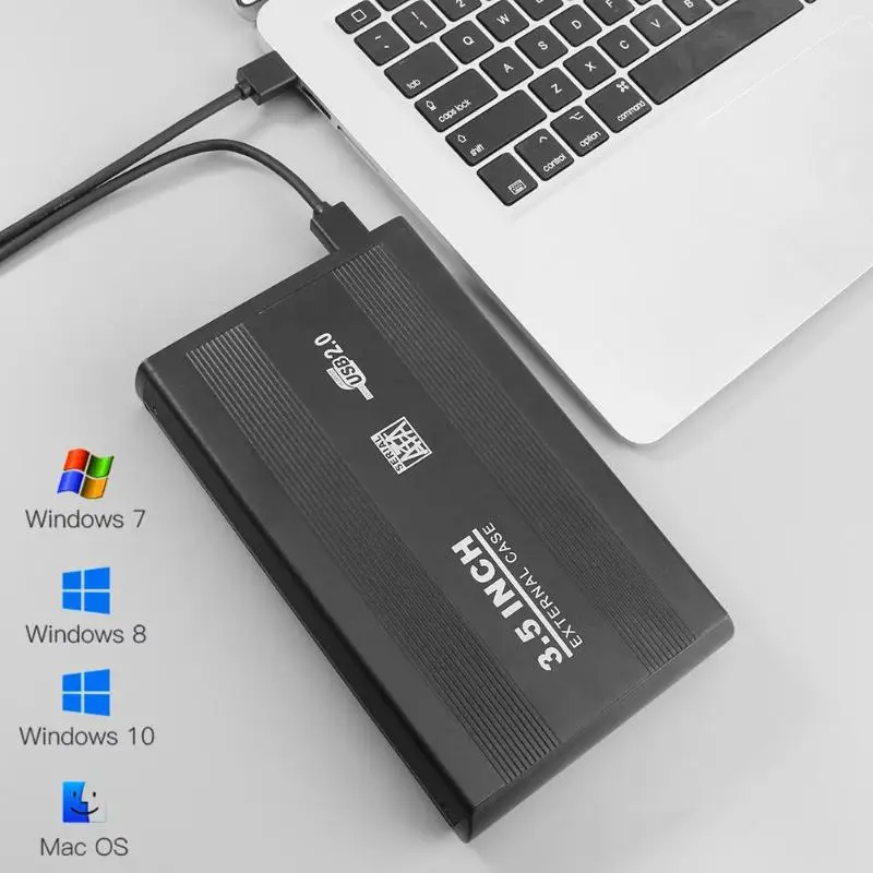 

3.5 inch SATA IDE to USB 3.0 High Speed External HDD Hard Drive Disk Case Enclosure Box with LED Indicator for Laptop Desktop