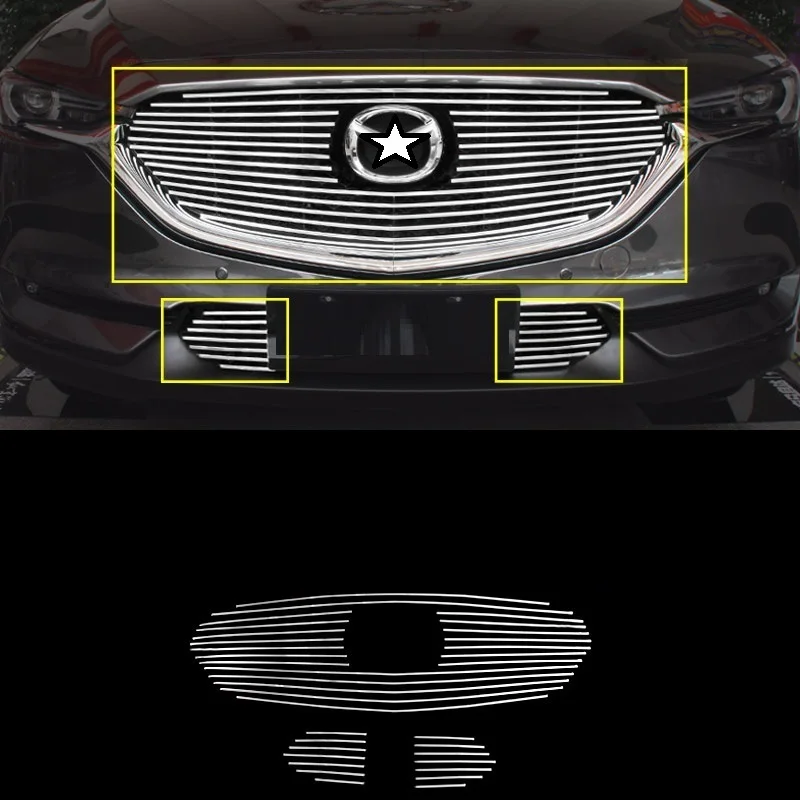 

Accessories protector Decoration Car Styling Auto Mouldings Decorative Automobiles Grills Front Net 17 18 FOR Mazda CX-5