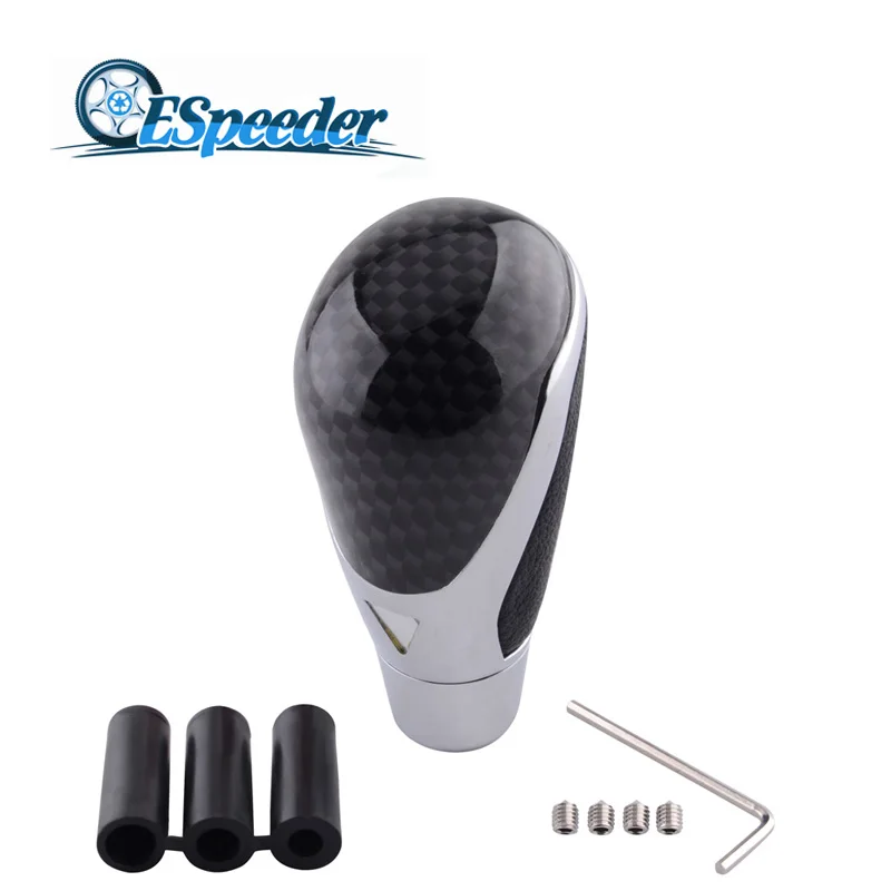 ESPEEDER Universal Racing Shift Knobs Auto Cars Black Aluminum Gear Shift Knob Shift Lever