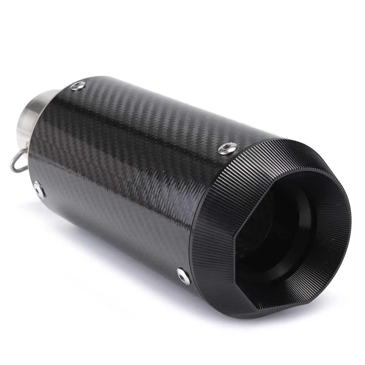 Motocicleta Universal pozo de la bici de la suciedad Quad ATV Escape silenciador de Escape Slip-on de fibra de carbono de deporte de aluminio 38- 51mm 125-1200cc