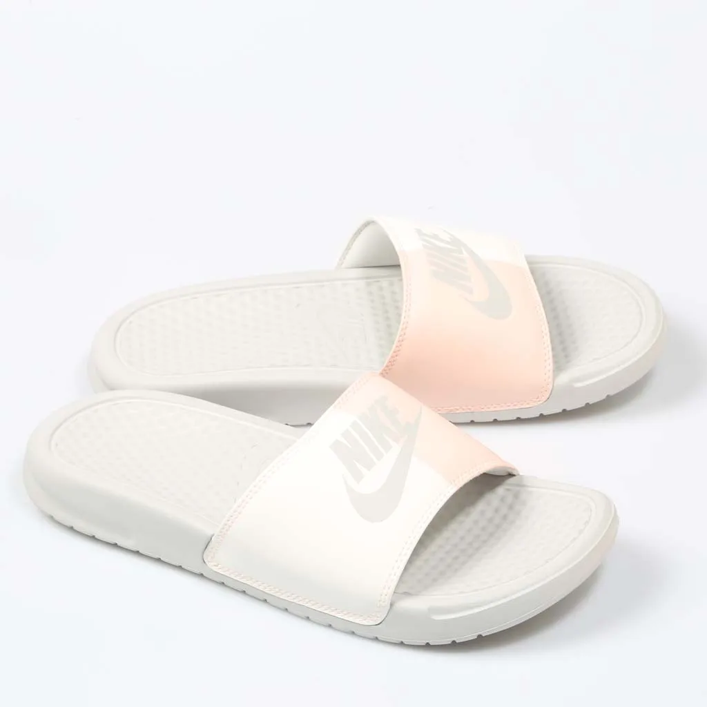 NIKE CHANCLAS BENASSI JDI WHITE 343881 005 Women Casual Blaco Rose Pisicina  Summer Basic Lightweight Summer 66093|Slippers| - AliExpress