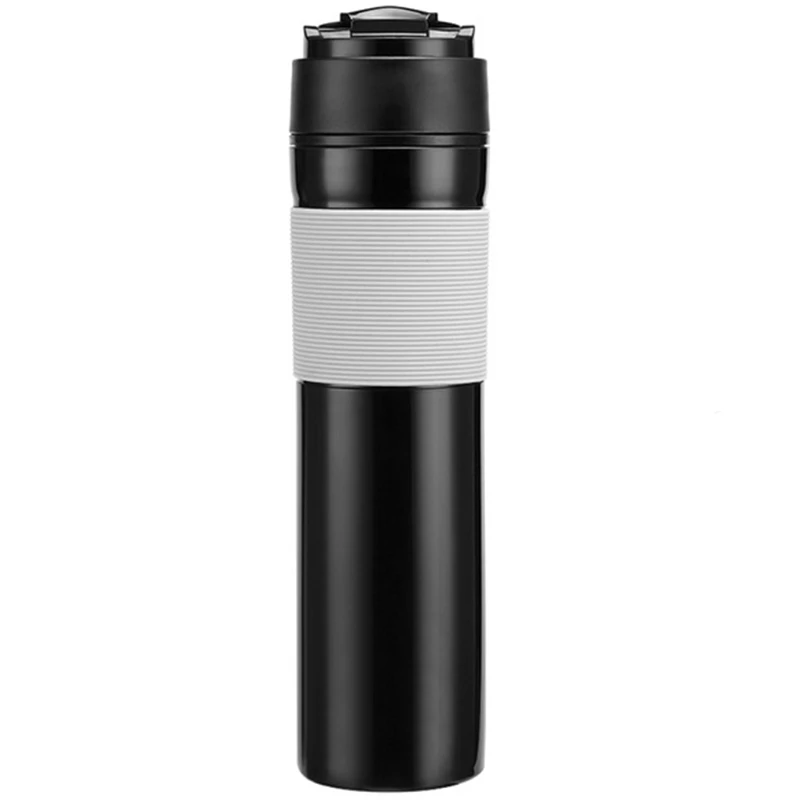 

350Ml Portable French Pressed Coffee Bottle Coffee Tea Maker Coffee Filter Bottle Hand Pressure Coffee Machine For Car Office