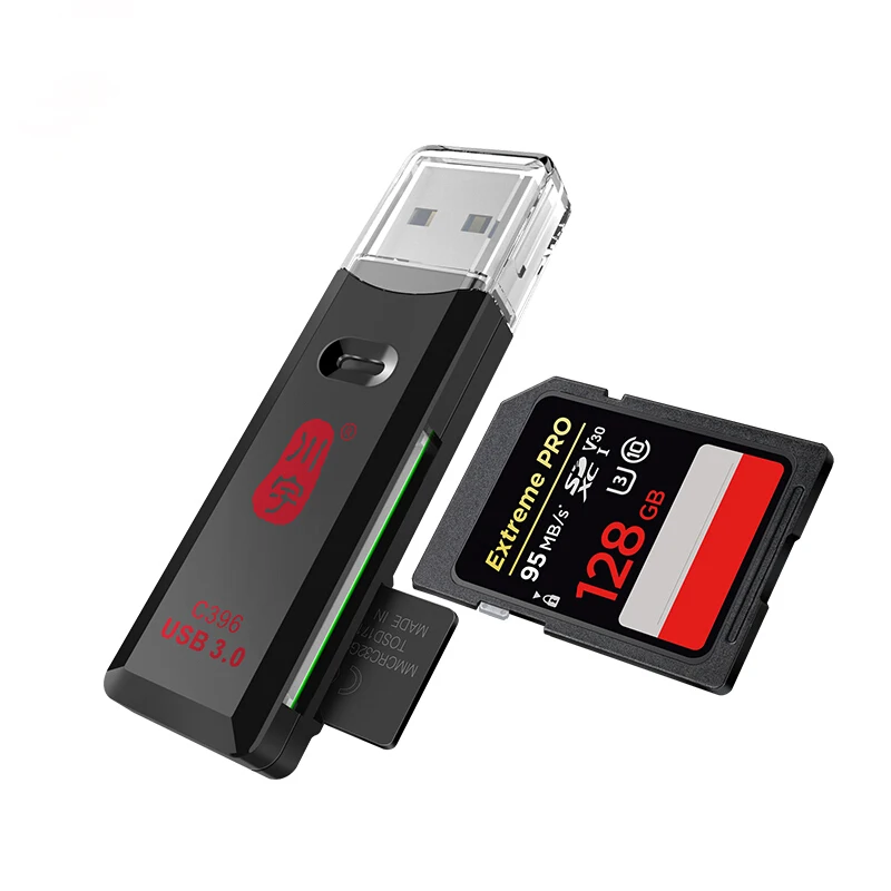 

Kawau C396 DUO USB 3.0 SD TF Card Reader Support Simultaneous Read SD/TF card slot USB 3.0 SD TF Micro SD Card Reader