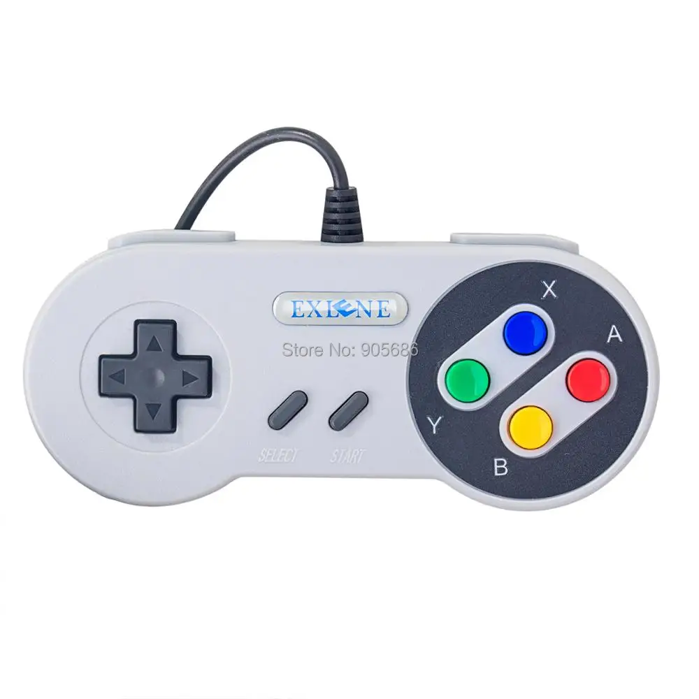 Exlene 3 м USB контроллер для SNES ретро игр, USB классический геймпад Joypad Gamestick для Windows PC MAC Linux Raspberry