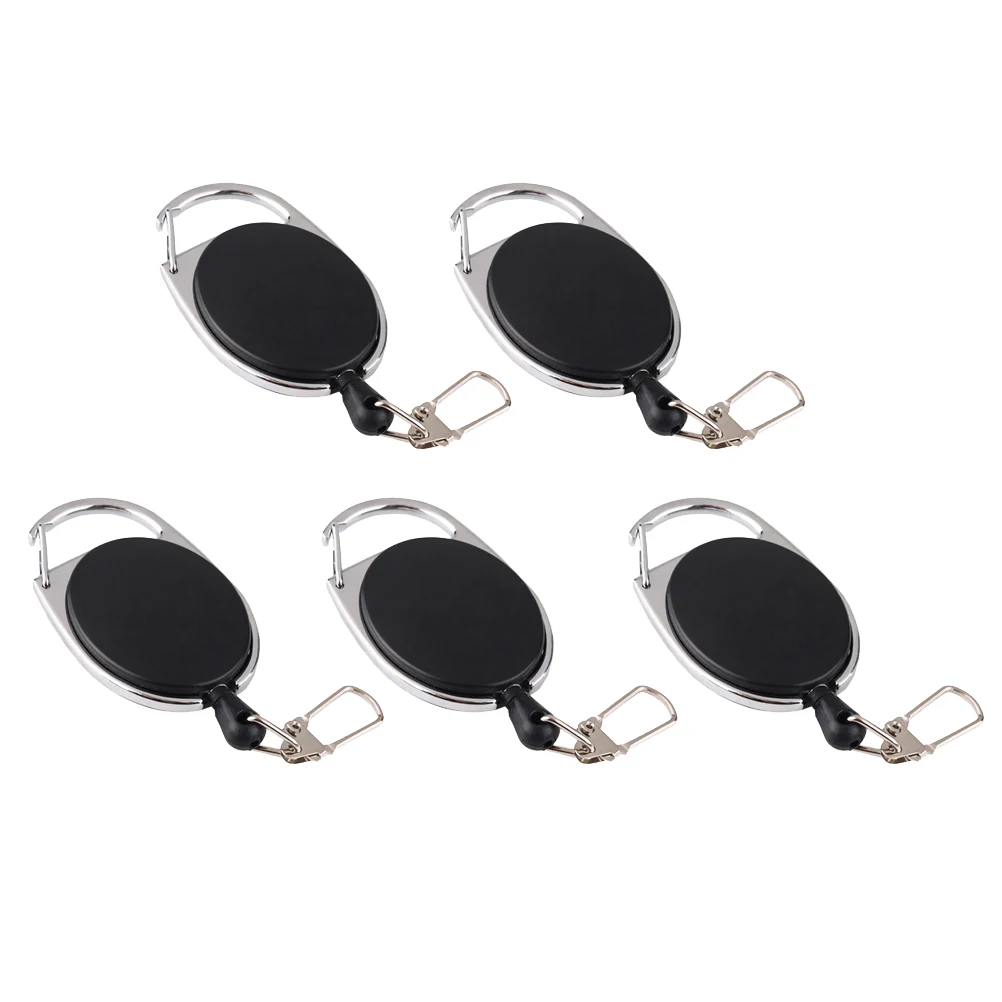 

10-Piece Retractable Keychains Anti-lost Convenient High Elasticity Heavy Duty Practical Key Rings Key Holders