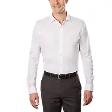 MISSKY для мужчин рубашка одноцветное цвет тонкий Antiwrinkling бизнес с длинным рукавом Формальные Мужской одежда для офиса(верх