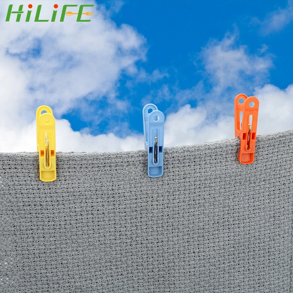 

HILIFE 20Pcs/Pack Clothes Pegs Plastic Clips Home Storage Random Color Fixed Clip Home Garden Clips Creative Plastic