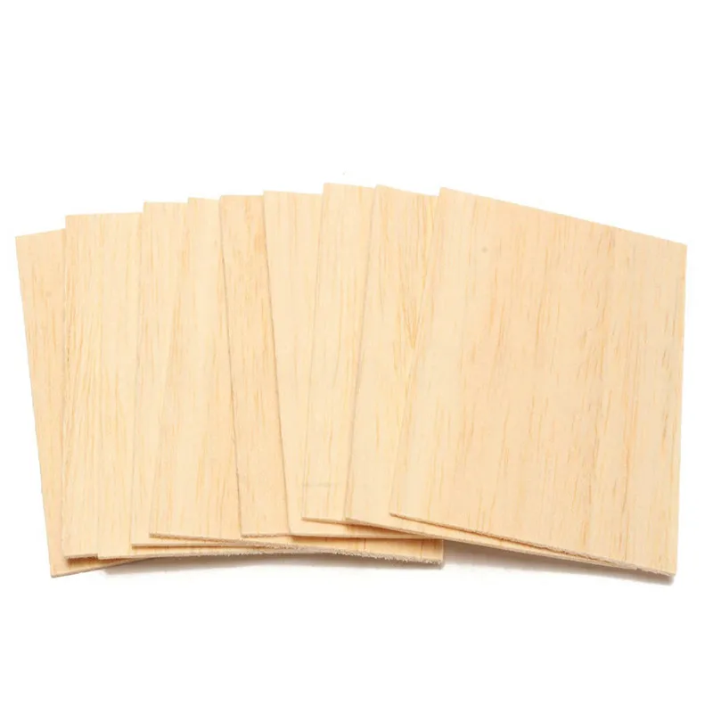 

10Pcs Balsa Wood Sheets Wooden Plate 150*100*2mm For House Ship Craft Model DIY