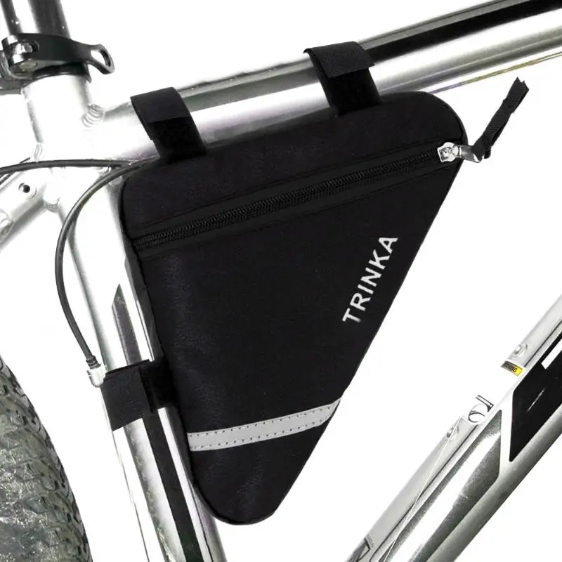 Waterproof 1.5L Outdoor Triangle Cycling accessories Bicycle Front Tube Frame Bag Mountain Bike Pouch Holder Saddle Bag