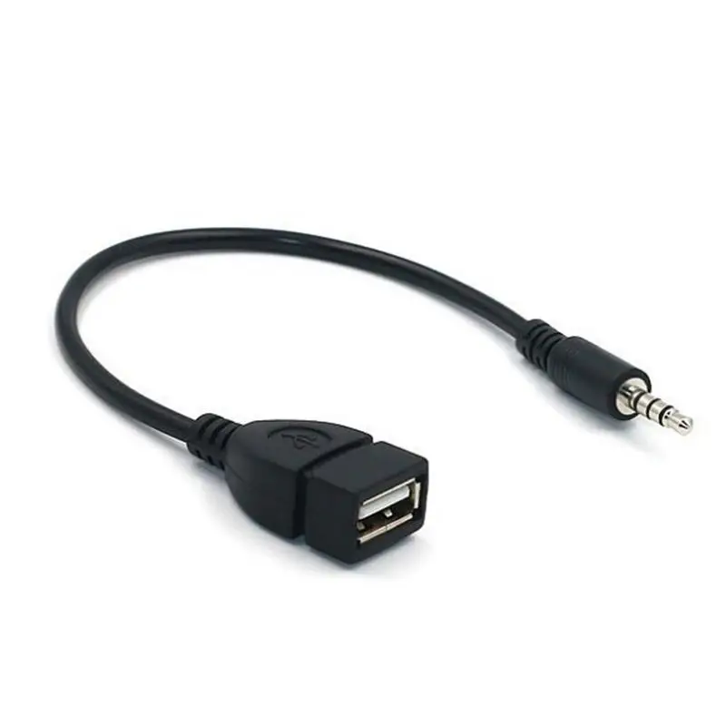 Адаптер конвертера с разъемом AUX на USB 2 0 типа A штекер 3 5 мм OTG кабель DE08 Прямая