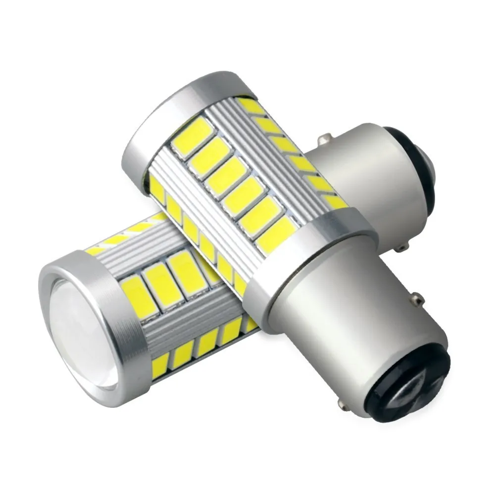 Цельнокроеное платье Универсальный 1157 BAY15D 1156 Ba15s 33SMD супер яркий светодиодный