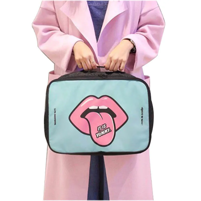 

IMIDO Fashion Cartoon Cosmetic Bag Large Capacity Portable Toilet Bathroom Storage Organizer Waterproof Bag Accessories