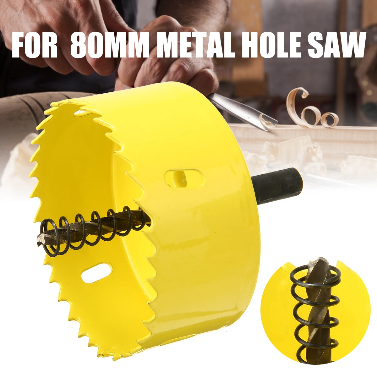 

80mm Metal HSS Hole Saw Cutter Arbor Pilot Drill Bit Opener For Wood Metal Iron Pipe Hole Cut Tool For Decoration Use