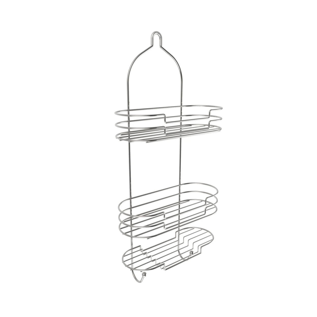 Shower Head Shower Caddy Shelves Hooks Washcloth Shampoo Soap Razor
