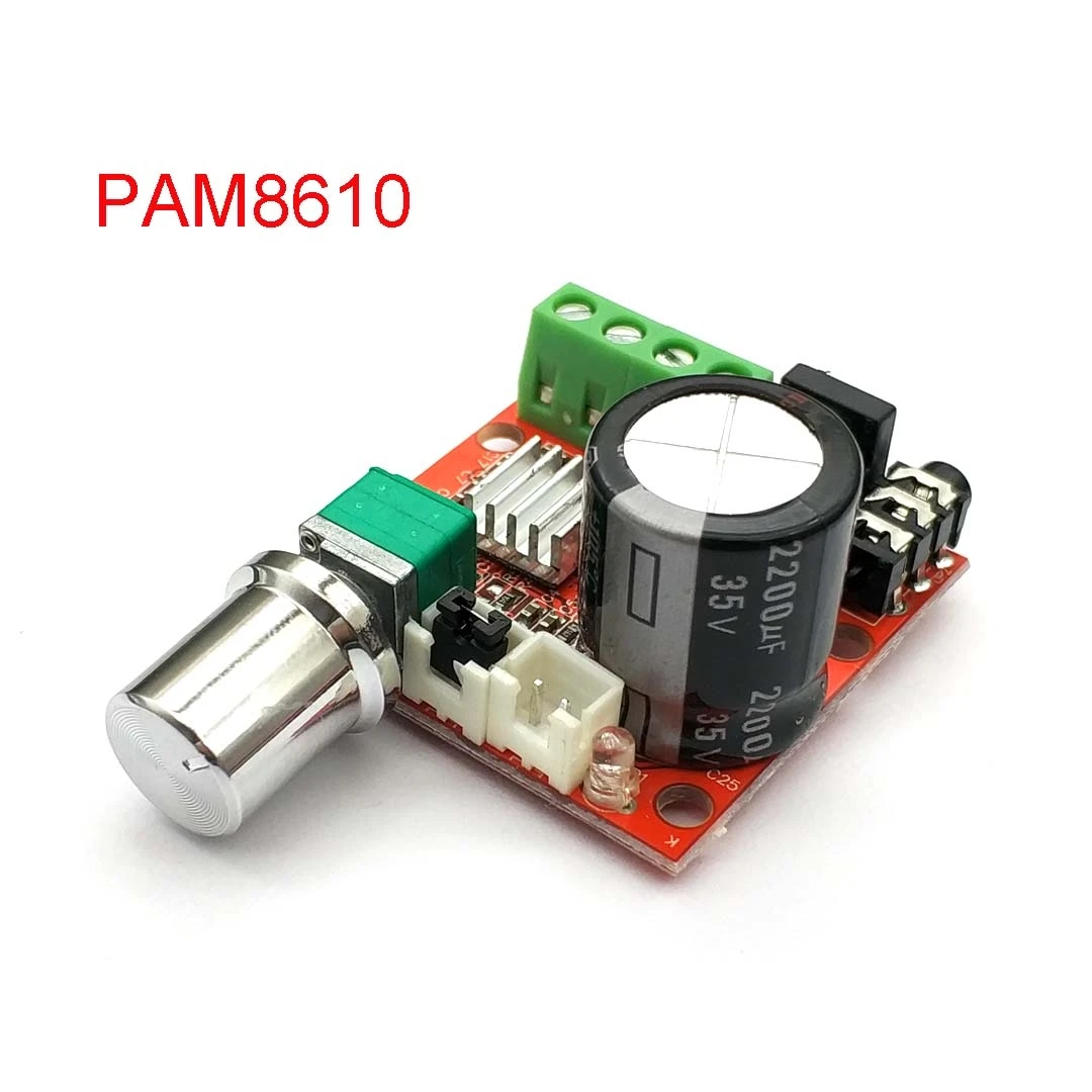 2pcs 12V Mini Hi-Fi PAM8610 Audio Stereo Amplifier 2X10W Dual Channel D Class 2pcs 12V Mini Hi-Fi PAM8610 Audio Stereo Amplifier 2X10W Dual Channel D Class