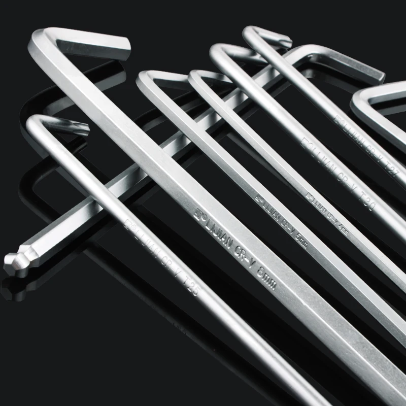 9Pcs CR-V Hex Key Allen Wrench Ball End Chromium Vanadium Steel Hexagonal Wrench Socket Head Wrench Screwdriver Hand Tool Sets
