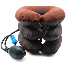 Neck Traction Neck Massage Stretching Device Shoulder Pain Relief Muscle Relax Cervical Pillow Massager Inflatable Air Cervical byriver tourmaline tourmanium ceramic round neck cervical support pillow collar massager negative ion relief muscle tension