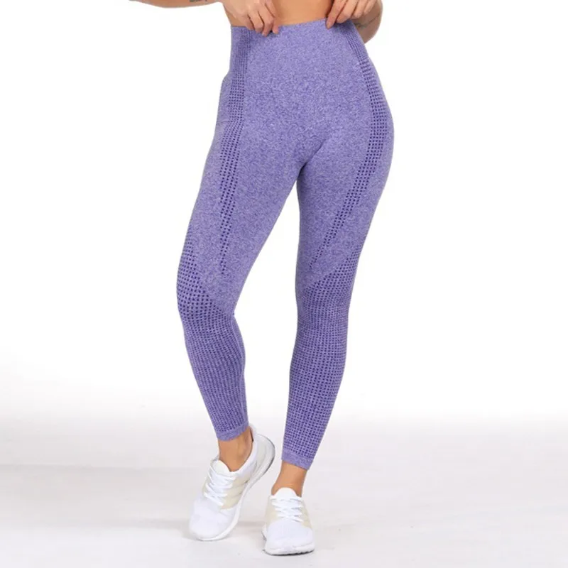 

Women High Waist Push Up Yoga Pants Solid Elastic Energy Running Leggings Black Gym Leggings Sport Fitness Training Tights