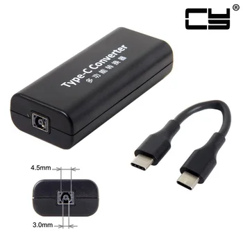 

Jimier USB-C Type-C Power Plug to DC 4.5*3.0mm Jack HP Dell Input Charged Cable 45w for Mac book Lap top Cell Phone Tablet