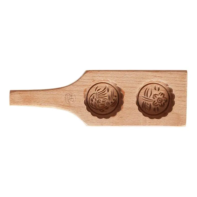 Резьба по дереву форма цветы печенье Mooncake Тыква мунг Bean Торт Украшение формы