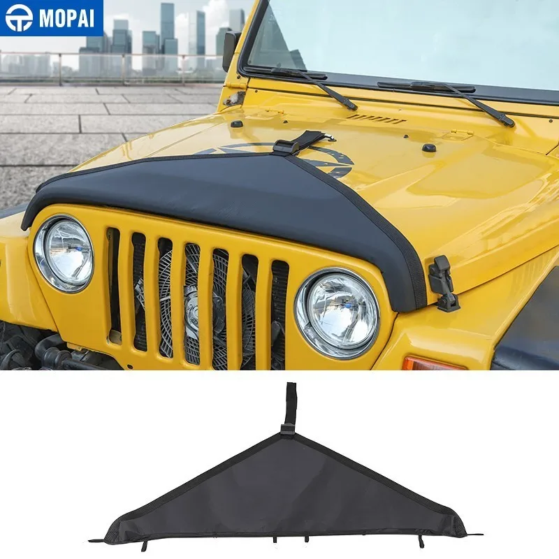 MOPAI накладка на капот двигателя для Jeep Wrangler TJ 1997-2006, Брезентовая передняя крышка для бюстгальтера, защита для Jeep TJ, автомобильные аксессуары