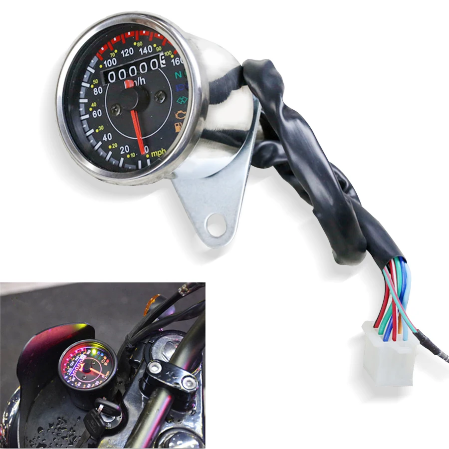オートバイ機械走行距離計スピードメーター Efi オイルポンプ燃料レベルインジケータライトギア高ビームヘッドライトターン信号 Instruments Aliexpress