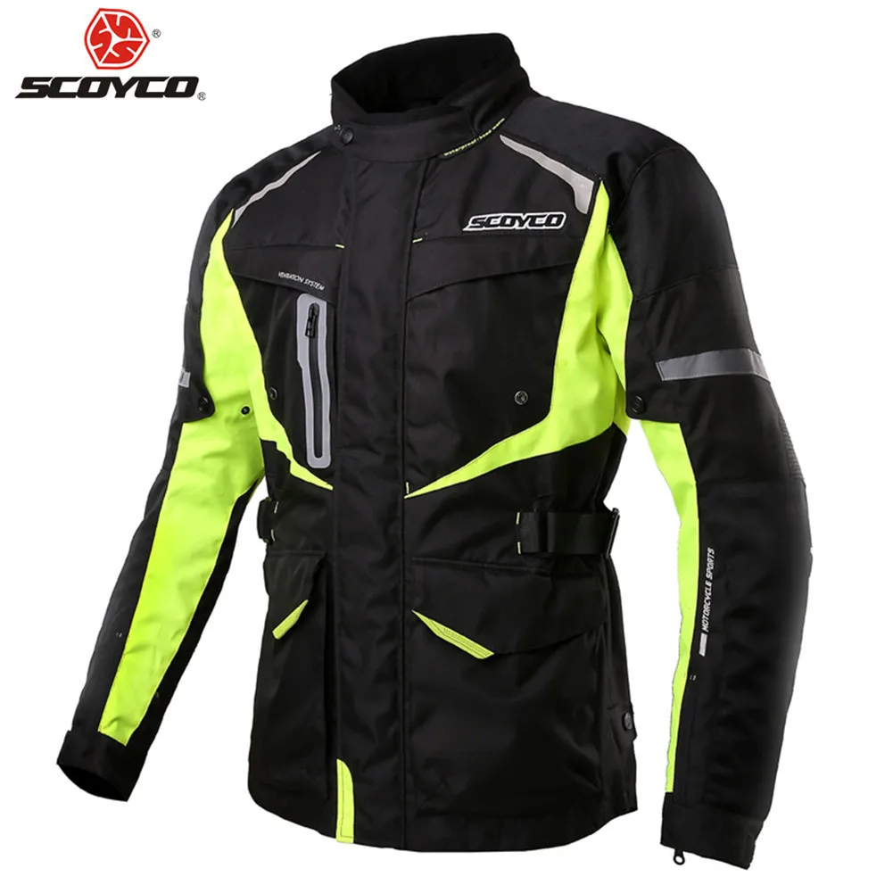 SCOYCO для езды на мотоцикле, мотоциклетная куртка, светоотражающее пальто, защита, одежда для мужчин, эндуро, бронежилет, костюм для наездника, мужские туристические куртки