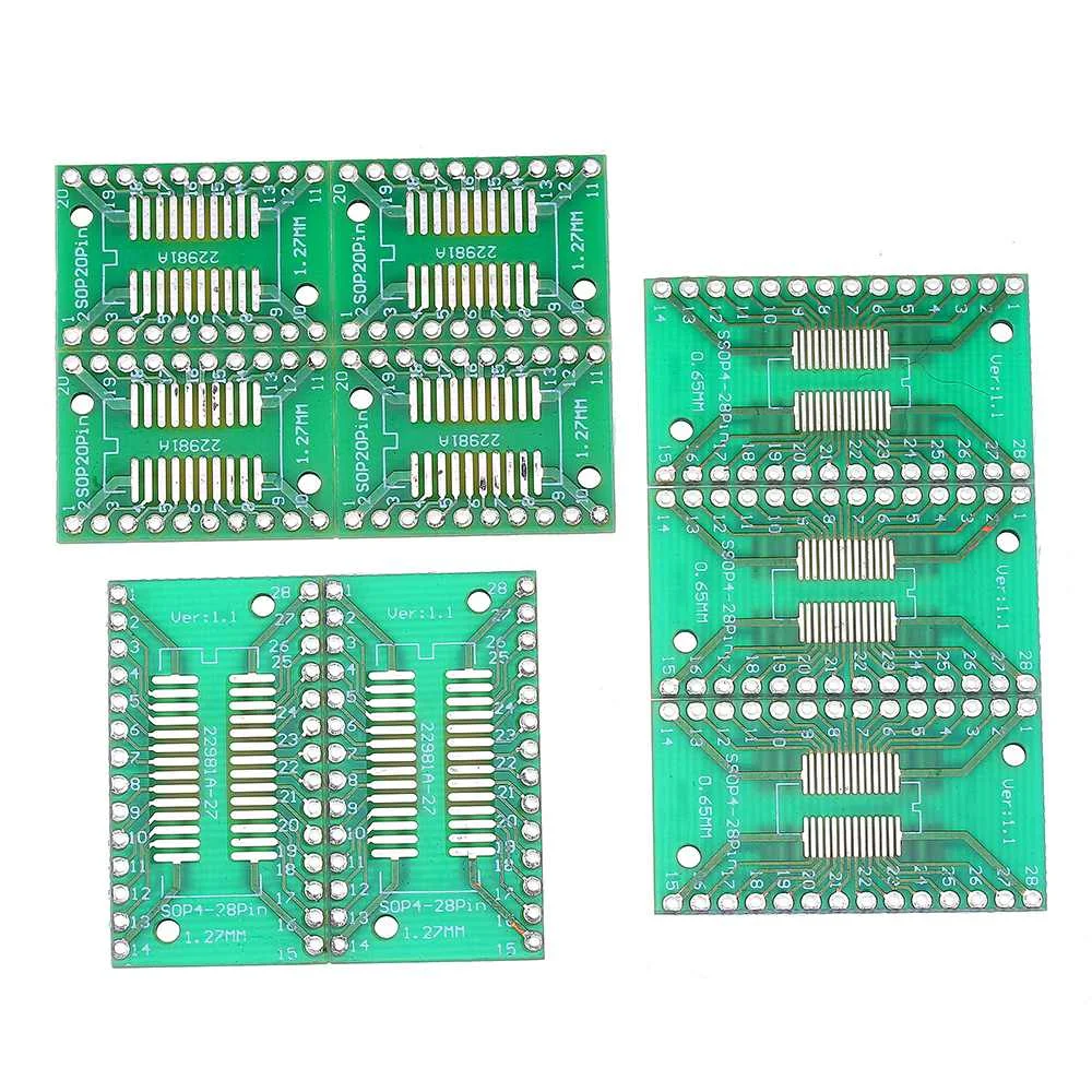 LEORY 35 шт. 7 значений каждый 5 печатной платы комплект SMD поворот к DIP SOP MSOP SSOP TSSOP SOT23 8 10 14 16 20 24 28 SMT To DIP