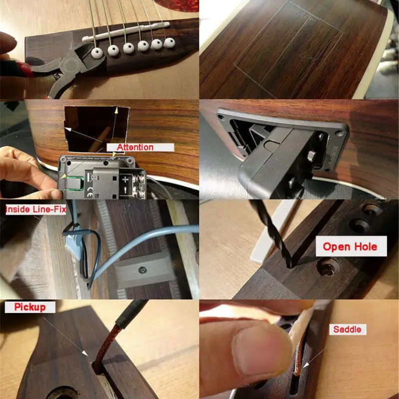 Fishman 301 Mic Blend Dual Mode Pickup Guitar плата предусилителя EQ тюнер Piezo звукосниматели