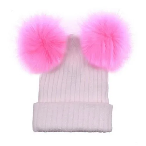 Женские шапки женский зимний теплый вязанный вязаный бини Новинка вязаные двухшаровые теплые шапки шесть цветов