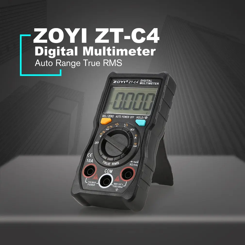ZOYI ZT C4 NCV цифровой ЖК мультиметр AC/DC Вольтметр Амперметр Авто Диапазон диодное