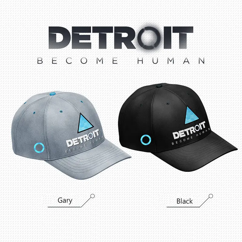 PS4 Detroit Become Human Connor RK800 кепка для косплея бейсбольная твил Snapback регулируемая мужчин