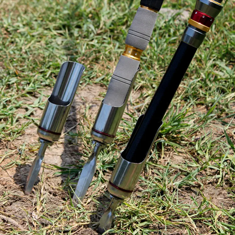 

GLUREE New Adjustable Ultralight Stainless Steel Stand Support Portable Rod Pole Ground Holder Fishing Tackle Tool Kits