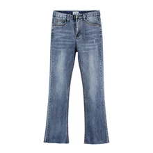 Pengpious модные женские джинсы с высокой талией, потертые джинсовые брюки