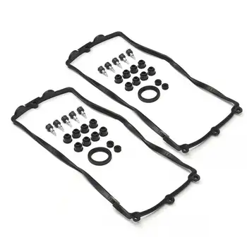 

2pcs Engine Valve Cover Gasket Set Fits For BMW E60 E63 E64 E70 X5 4.4i N62 4.8i 11127513194 11127513195