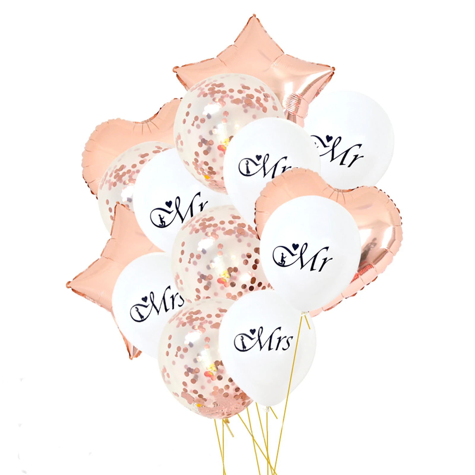 

Wedding Party Heart Shape Aluminum Balloon Mr Mrs Latex Balloon Birthday Hawaii Party Flamingo Balloons DIY Decoration Supplie